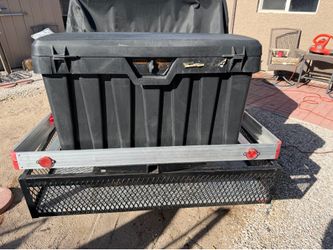 MaxxHaul 60" x 22" Aluminum Cargo Carrier Rack Basket for Luggage for SUV Truck Car Van - 500 lbs. Capacity, Silver Contico Portable Tool Box,37" W x