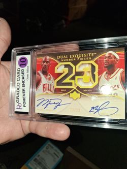 MICHAEL JORDAN/ LEBRON JAMES NOVALTY ART CARD