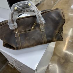 KomalC Genuine Leather Duffel Bag