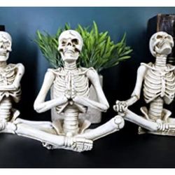 Halloween Skeleton Yoga Decorations 