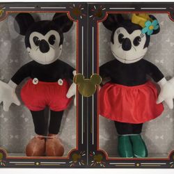 Mickey and Minnie Mouse Collectible Replica Plush Dolls Set Inspired by Charlotte Clark - 13" - Limited Release