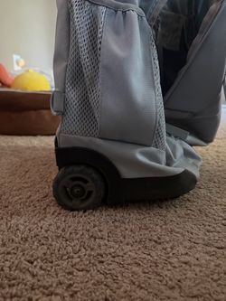 Light blue Rolling Backpack with Wheels