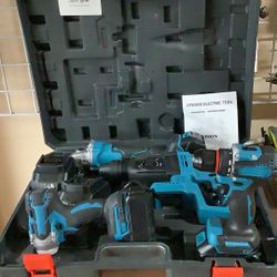 No Brand-4pc Lithium Ion Power Tool Combo Set 