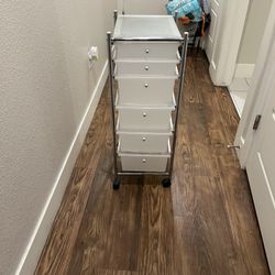 Light Weight Rolling Plastic Drawer With Metal Frame