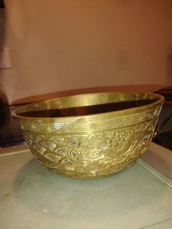 Brass Chinese bowl