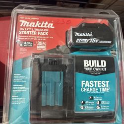 18V LXT Lithium-Ion High Capacity Battery Pack 4.0Ah with Fuel Gauge and Charger Starter Kit