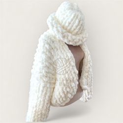 Cream Chunky Cardigan