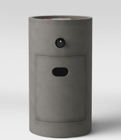 17" Pipestone Outdoor Column Fire Pit Gray