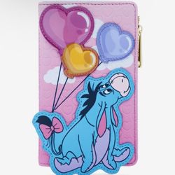 Loungefly Disney Winnie the Pooh Eeyore Heart Balloons Wallet NWT