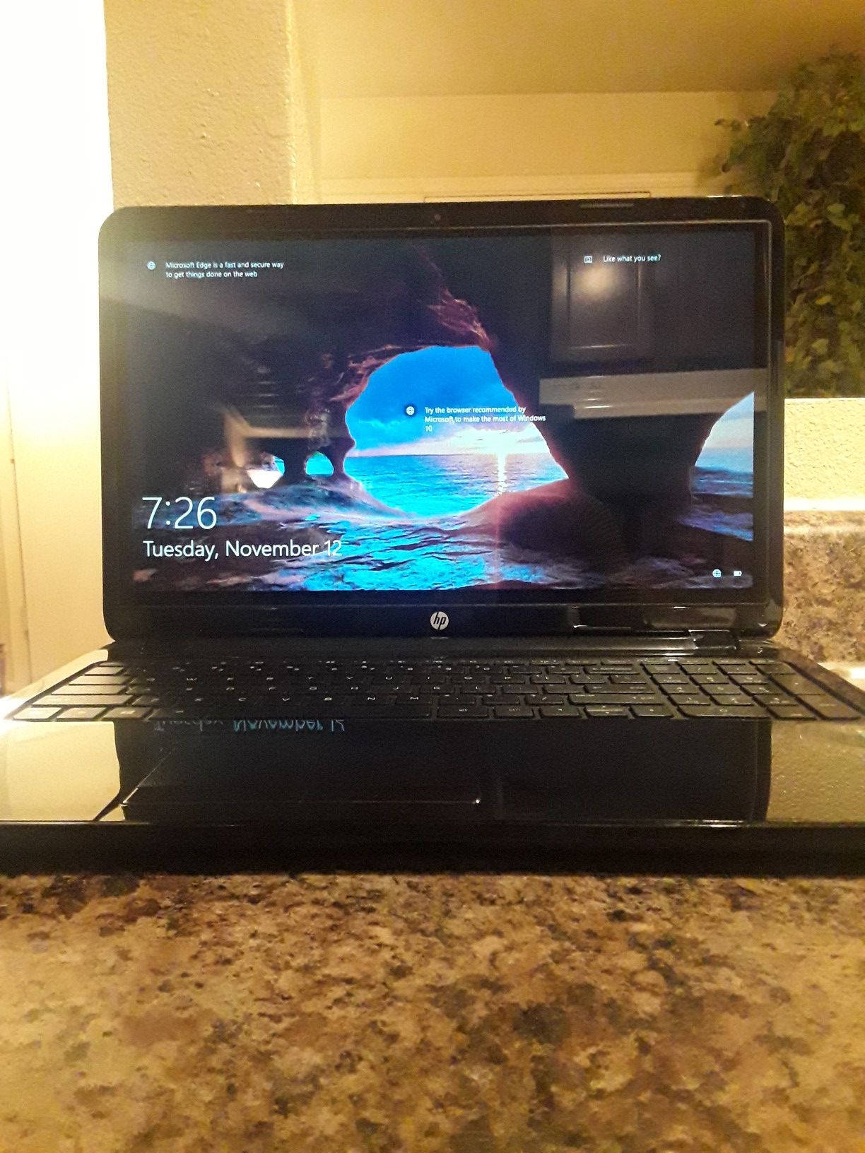 HP 15" Notebook PC, Touchscreen Black Laptop, 12GB RAM, 465GB HDD Storage, Like NEW, $240 obo