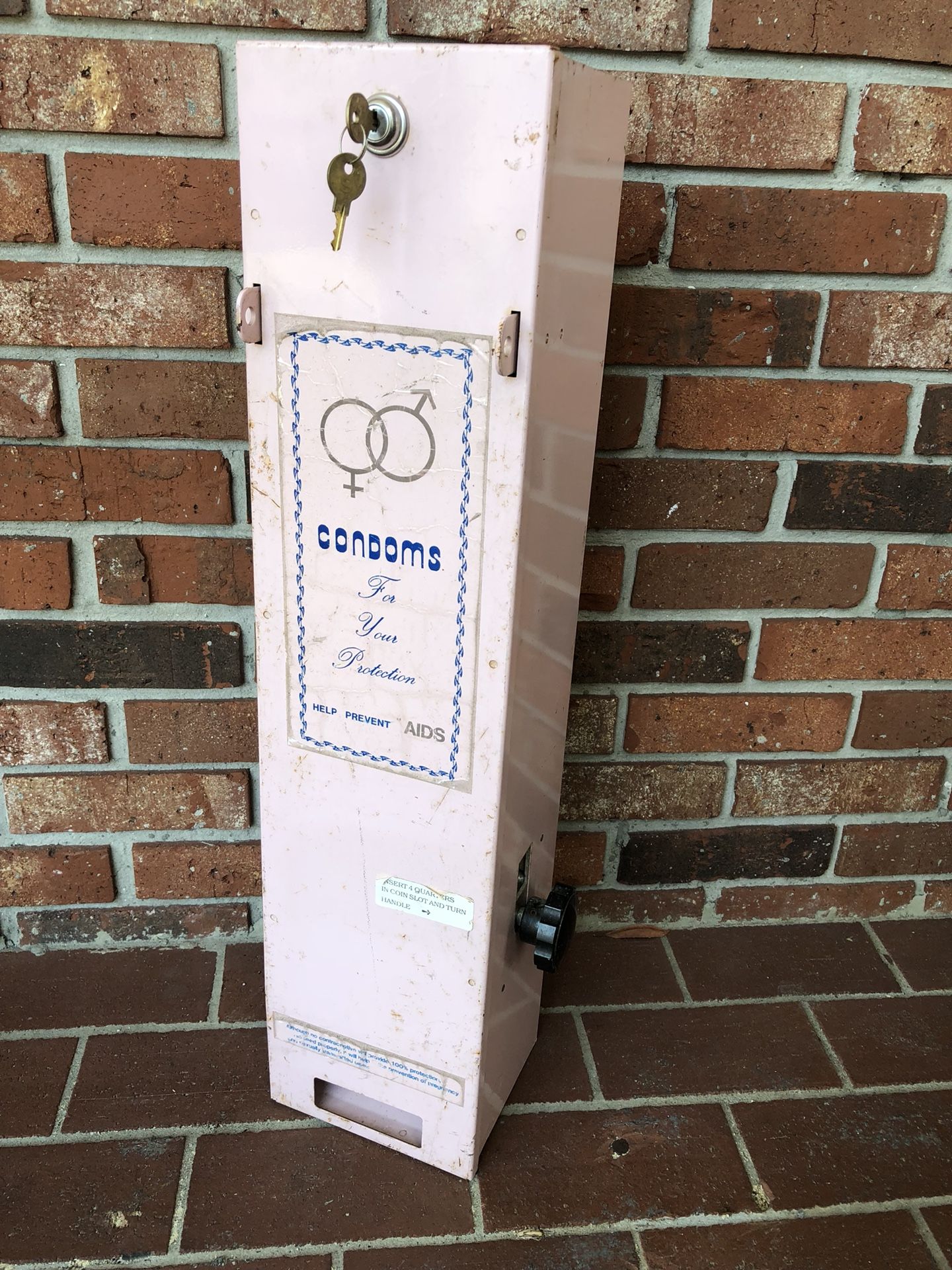 Vintage Condom Machine with key