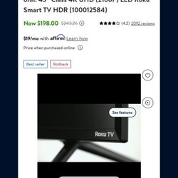 Roku TV With Remote 
