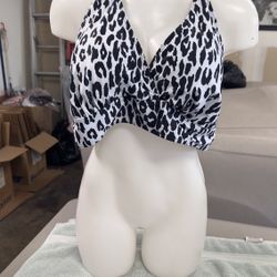 Leopard Halter Top 18w