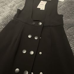 ZARA Long Vest Dress Black Size M