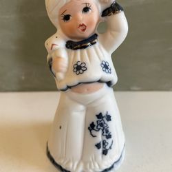 JASCO Vintage Blue And White Porcelain Bell