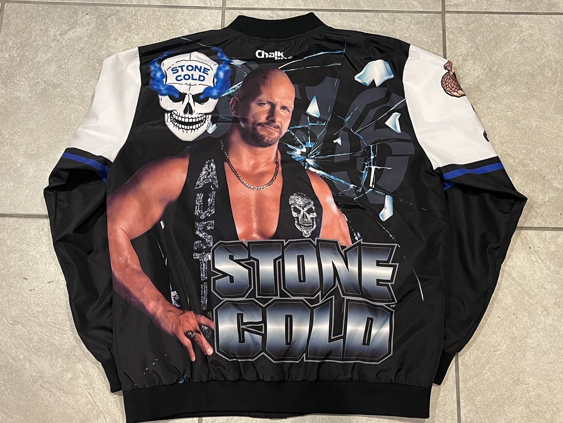 Stone Cold Steve Austin Chalk Line Wrestling Jacket XXL authentic Rarely Worn