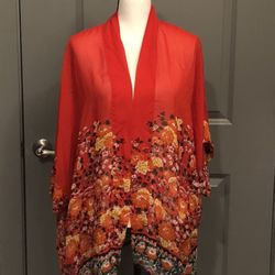 Sheer Floral Cardigan 
