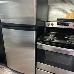 Stainless Steel Refrigerator and Stove ($625