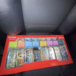 Pokemon Costco 8 Pack Tin Collection 