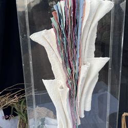 Martha Chatelain“Rio de Colores” 1985Original Fiber Art Sculpture in Lucite Case