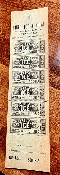 Rare Antique American Pure Ice And Coal Advertising And Sales