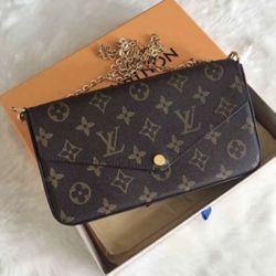 Authentic Lv Felicie Purse 