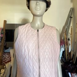 Beautiful Pink Leather Vest