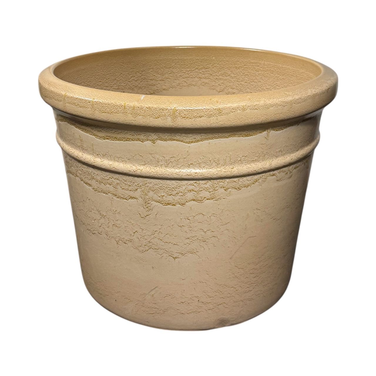 Big Beige Flower Pot – 23x18, Very Heavy