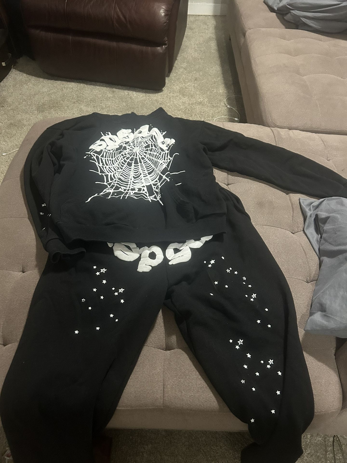 Sp5der OG Web Hoodie And Sweatpants