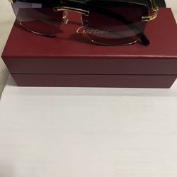 Cartier Blk Buffs Clear An Gray Lense 