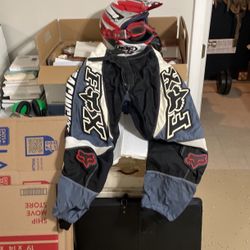 Fox Racing Pants 28 And HJC Helmet Youth/women