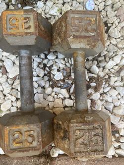 Pair Of 25lbs Dumbbells