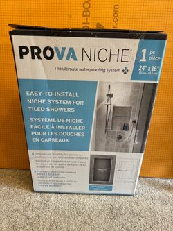 16 in. W x 24 in. L Shower Kit Prova Niche With Adjustable Shelf