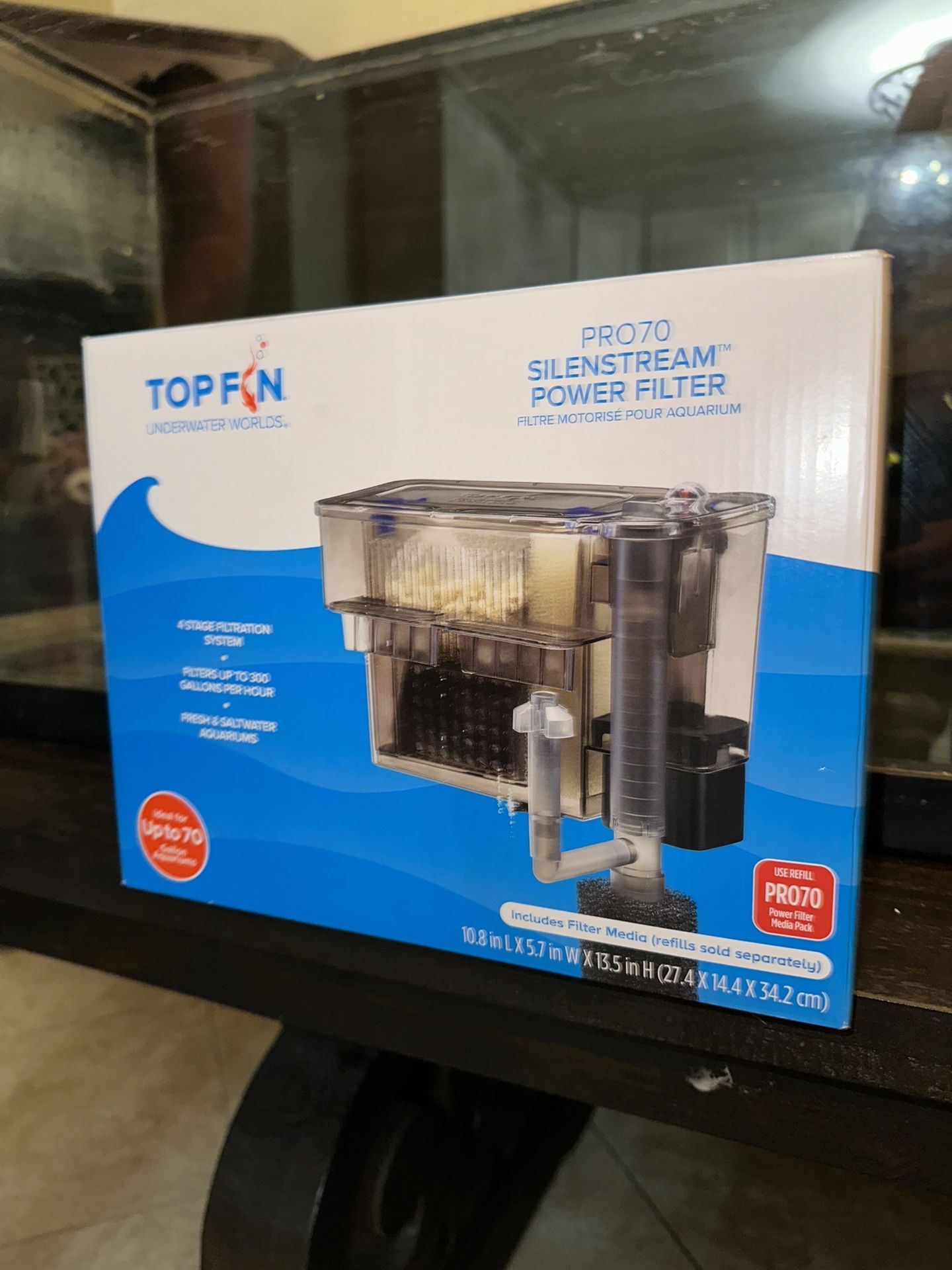 Top Fin PRO70 Aquarium Filter β NEW Open Box β For 70 Gal Tanks