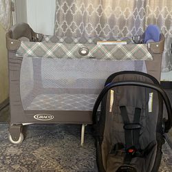 Graco playpen and car seat