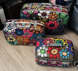 Hand Painted Vintage Suitcases