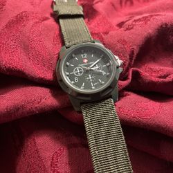 Swiss Sport Watch ,Army Green In Color 