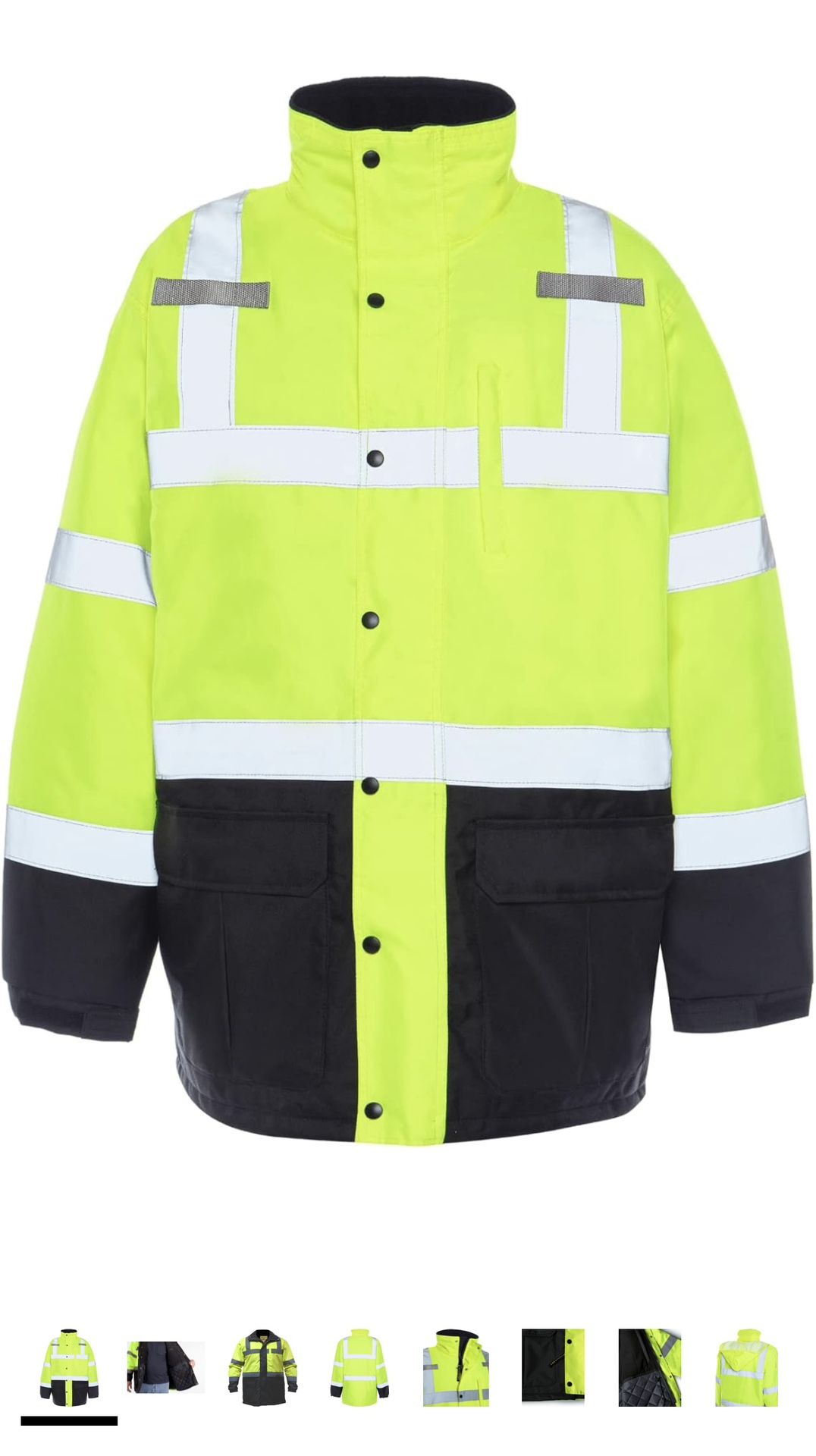 Utility Pro - Hi-Vis Reflective, Waterproof Contractor Parka Jacket (Yellow) XXL