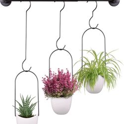 New Hanging Planters for Indoor Plants with 3 Ceramic Pots - Hanging Pots for Plants Indoor - Modern Boho Home Decor for Kitchen, Wall and Window Plan