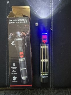 Rechargeable Tactical Flashlight w/ Window Breaker & Seatbelt Cutter (New)