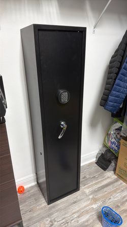Tall Black Gun Safe with Digital Keypad
