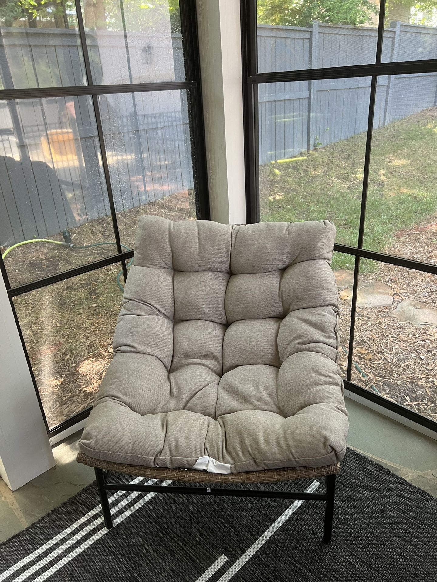 Set of 4 Outdoor/Indoor Wicker Lounge Chairs – $200
