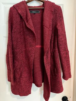 BNCI Burgundy open front cardigan