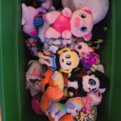 Box of plushies