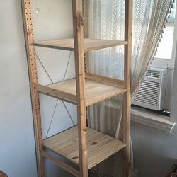 Ikea Wood 5-Shelf Shelving Unit