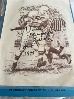 Dante Lavelli, Cleveland Browns, Signed 5 x 7 Black & White Copy, Clean