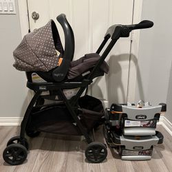 Chicco KeyFit30 Car Seat With Two Bases And Stroller Caddy