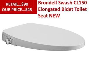 Brondell Swash CL150 Elongated Bidet Toilet Seat NEW