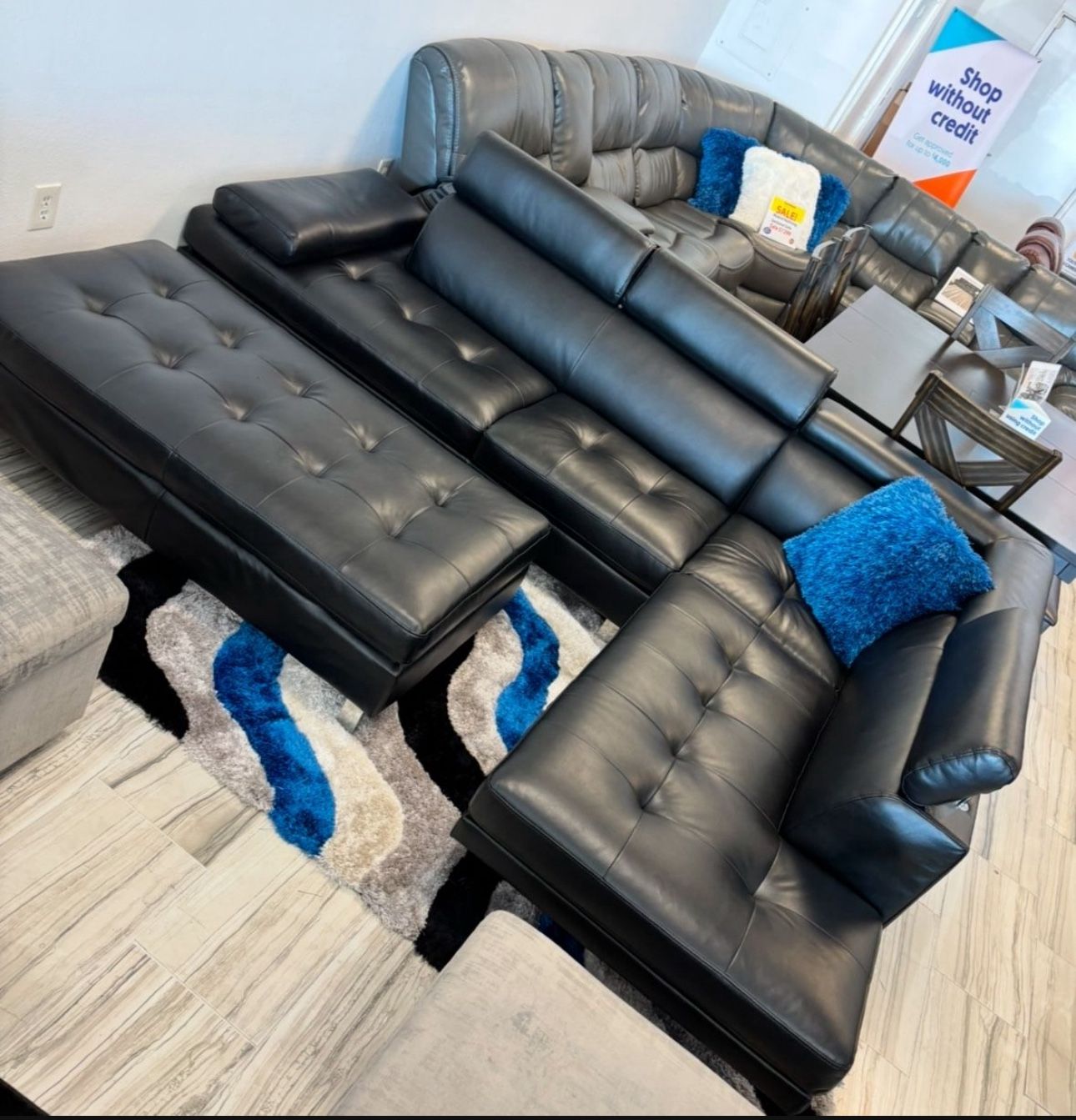 COMFY NEW IBIZA SECTIONAL SOFA AND OTTOMAN SET ON SALE ONLY $899. IN STOCK SAME DAY DELIVERY π EASY FINANCING