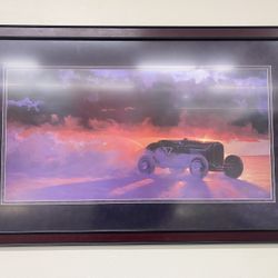 Tom Fritz Hammering It Out Painting Framed 